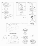 Blower HousingShrouds Electric Starter Flywheel Rewind Starter Diagram and Parts List for 111682-0143-E1  Briggs and Stratton Engine